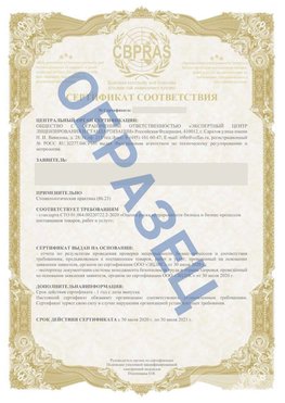 Образец Сертификат СТО 01.064.00220722.2-2020 Баргузин Сертификат СТО 01.064.00220722.2-2020 